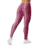 Printed Braids Leggings Pink Purple Braid Pattern Pants
