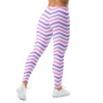 Pastel Chevron Leggings Pink Purple Zigzag Yoga Pants