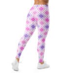 Pink Purple Geometric Leggings Diamond Yoga Pants