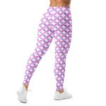 Geometric Flower Leggings Pink Purple Floral Yoga Pants