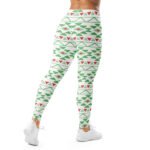 Green Tribal Leggings Aztec Geometric Yoga Pants
