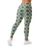 Green Mandala Leggings Boho Geometric Yoga Pants