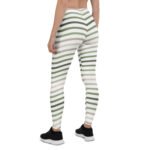 Green Striped Leggings Horizontal Stripe Yoga Pants