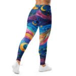 Cosmic Moon Leggings Vibrant Galaxy Yoga Pants