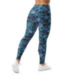 Galaxy Geometric Leggings Blue Space Starry Yoga Pants