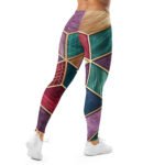 Stained Glass Geometric Leggings Purple Gold Yoga Pants