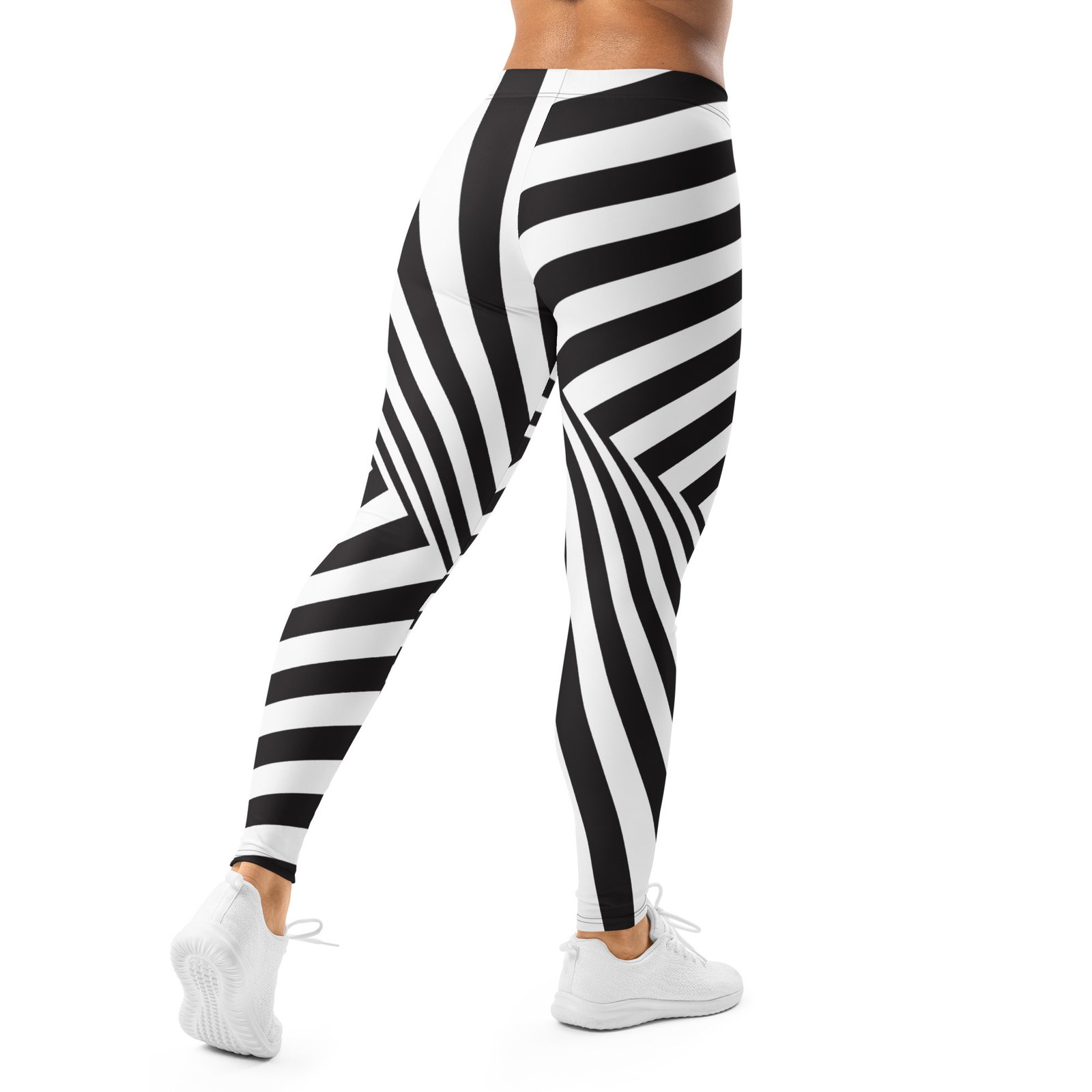 Optical Illusion Leggings Black & White Yoga Pants Optical Illusion Leggings Black & White Yoga Pants