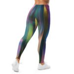 Green Gold Leggings Blue Geometric Yoga Pants