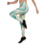 wave pattern leggings