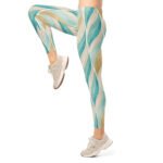 wave pattern leggings