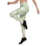 Green Abstract Leggings Women’s Modern Geometric Yoga Pants