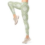 Green Abstract Leggings Women’s Modern Geometric Yoga Pants