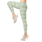 Green Honeycomb Leggings Geometric Hexagon Yoga Pants