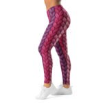Printed Braids Leggings Pink Purple Braid Pattern Pants