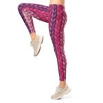 Printed Braids Leggings Pink Purple Braid Pattern Pants