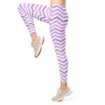 Pastel Chevron Leggings Pink Purple Zigzag Yoga Pants