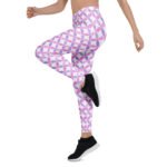 Geometric Flower Leggings Pink Purple Floral Yoga Pants