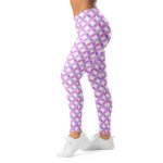 Geometric Flower Leggings Pink Purple Floral Yoga Pants