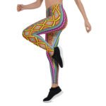 Colorful Aztec Leggings Vibrant Tribal Yoga Pants