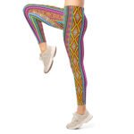 Colorful Aztec Leggings Vibrant Tribal Yoga Pants