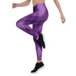 Purple Argyle Leggings Classic Diamond Pattern Yoga Pants