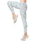 Pastel Polka Dot Leggings Women’s Soft Yoga Pants