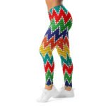 Colorful Zigzag Leggings Vibrant Geometric Yoga Pants