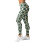 Green Mandala Leggings Boho Geometric Yoga Pants