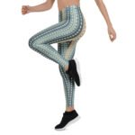 Pearls And Stripes Leggings Elegant Beaded Yoga Pants