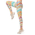 Colorful Tribal Leggings Vibrant Geometric Yoga Pants
