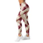 Burgundy Diamond Leggings Geometric Yoga Pants