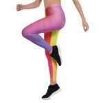 Galaxy Gradient Leggings Vibrant Split Yoga Pants