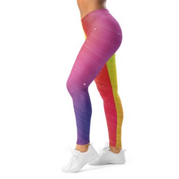 Galaxy Gradient Leggings Vibrant Split Yoga Pants