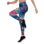 Cosmic Moon Leggings Vibrant Galaxy Yoga Pants