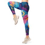 Cosmic Moon Leggings Vibrant Galaxy Yoga Pants