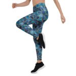 Galaxy Geometric Leggings Blue Space Starry Yoga Pants