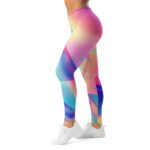 Holographic Geometric Leggings Colorful Prism Yoga Pants