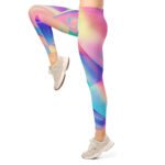Holographic Geometric Leggings Colorful Prism Yoga Pants