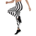 Optical Illusion Leggings Black & White Yoga Pants