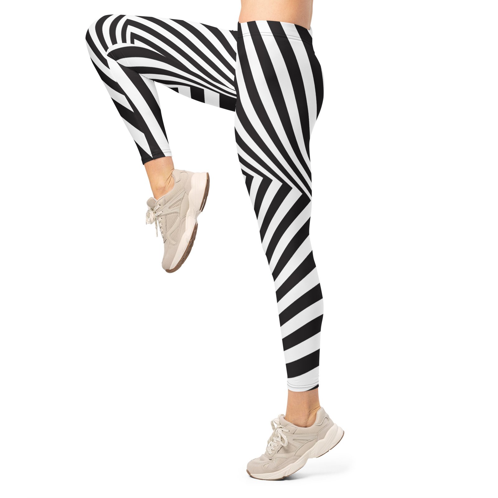 Optical Illusion Leggings Black & White Yoga Pants Optical Illusion Leggings Black & White Yoga Pants