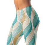 wave pattern leggings