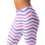 Pastel Chevron Leggings Pink Purple Zigzag Yoga Pants
