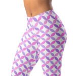 Geometric Flower Leggings Pink Purple Floral Yoga Pants