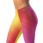 Galaxy Gradient Leggings Vibrant Split Yoga Pants
