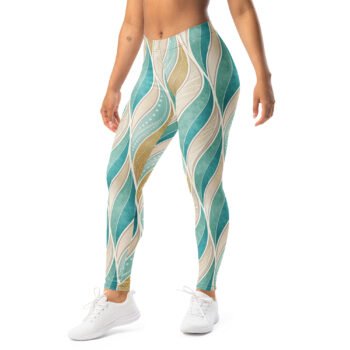 wave pattern leggings
