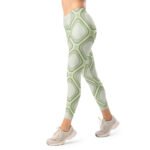 Green Abstract Leggings Women’s Modern Geometric Yoga Pants