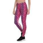 Printed Braids Leggings Pink Purple Braid Pattern Pants