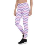 Pastel Chevron Leggings Pink Purple Zigzag Yoga Pants
