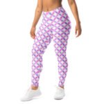 Geometric Flower Leggings Pink Purple Floral Yoga Pants