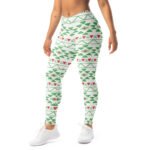 Green Tribal Leggings Aztec Geometric Yoga Pants
